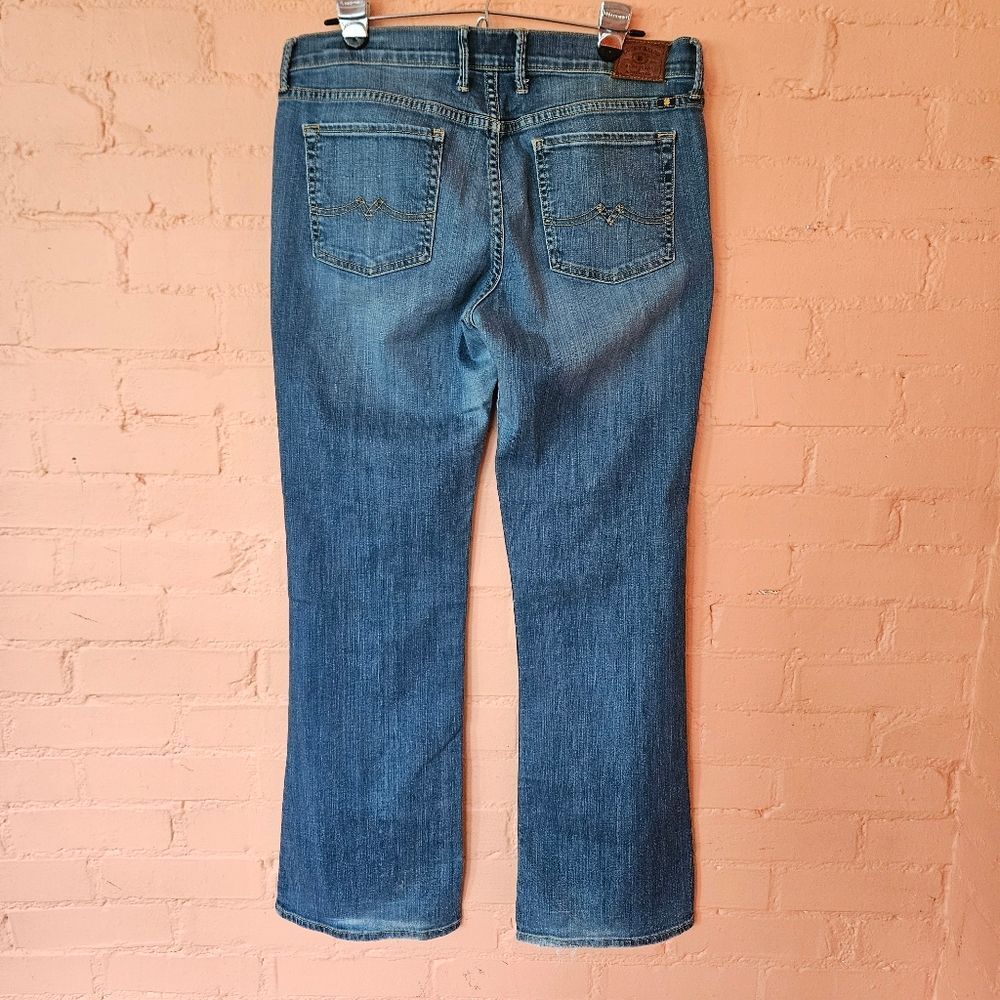Lucky Brand Sweet N Low Jeans Women's 12 31 Low Rise Flare Boot Cut Denim Y2K - Picture 3 of 10